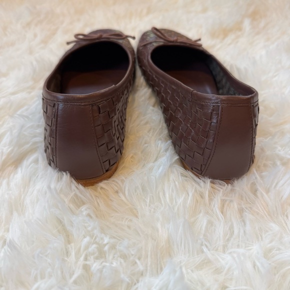Freda Salvador Jada woven leather brown flats with bow detail size 10 women - Picture 5 of 11